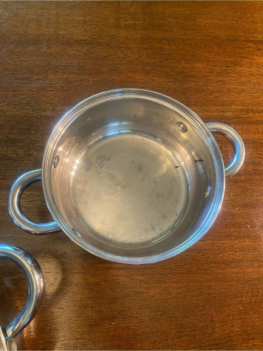 Set of 2 Stainless Steel 18-10 Cook N Home Pots 7” and 8”